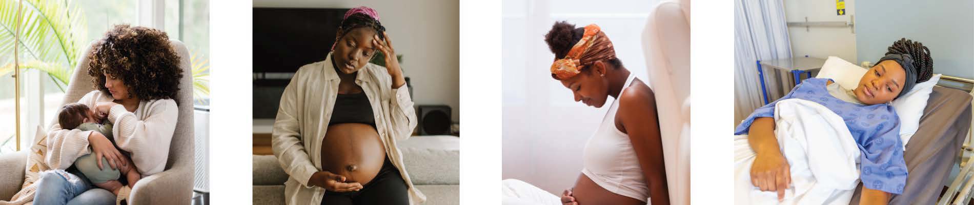 black woman and baby; black pregnant woman; black woman in hospital