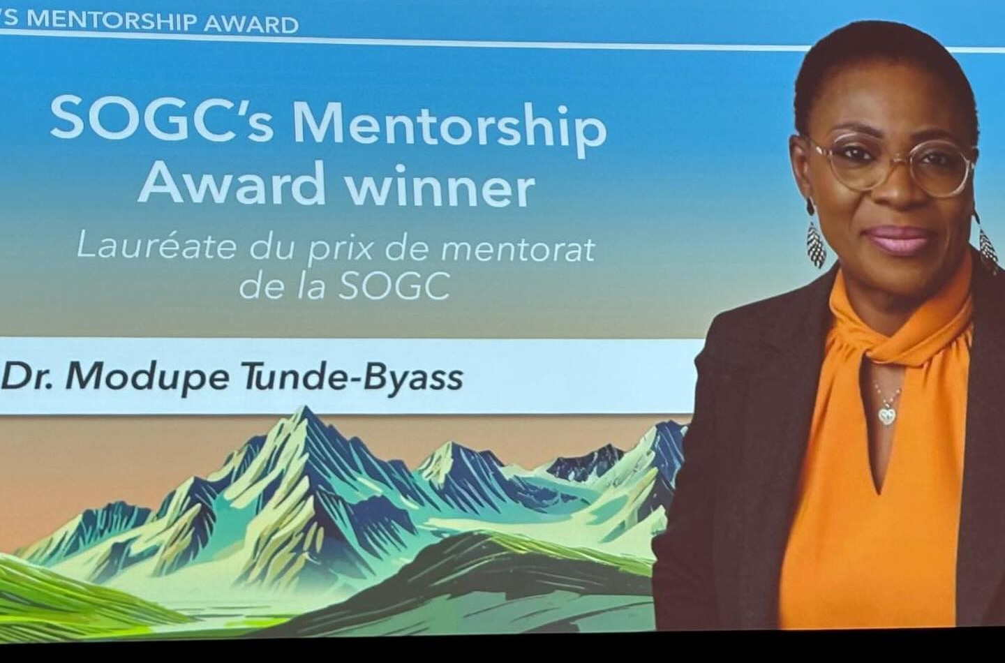 SOGC mentorship award winner: Dr. Modupe Tunde-Bypass