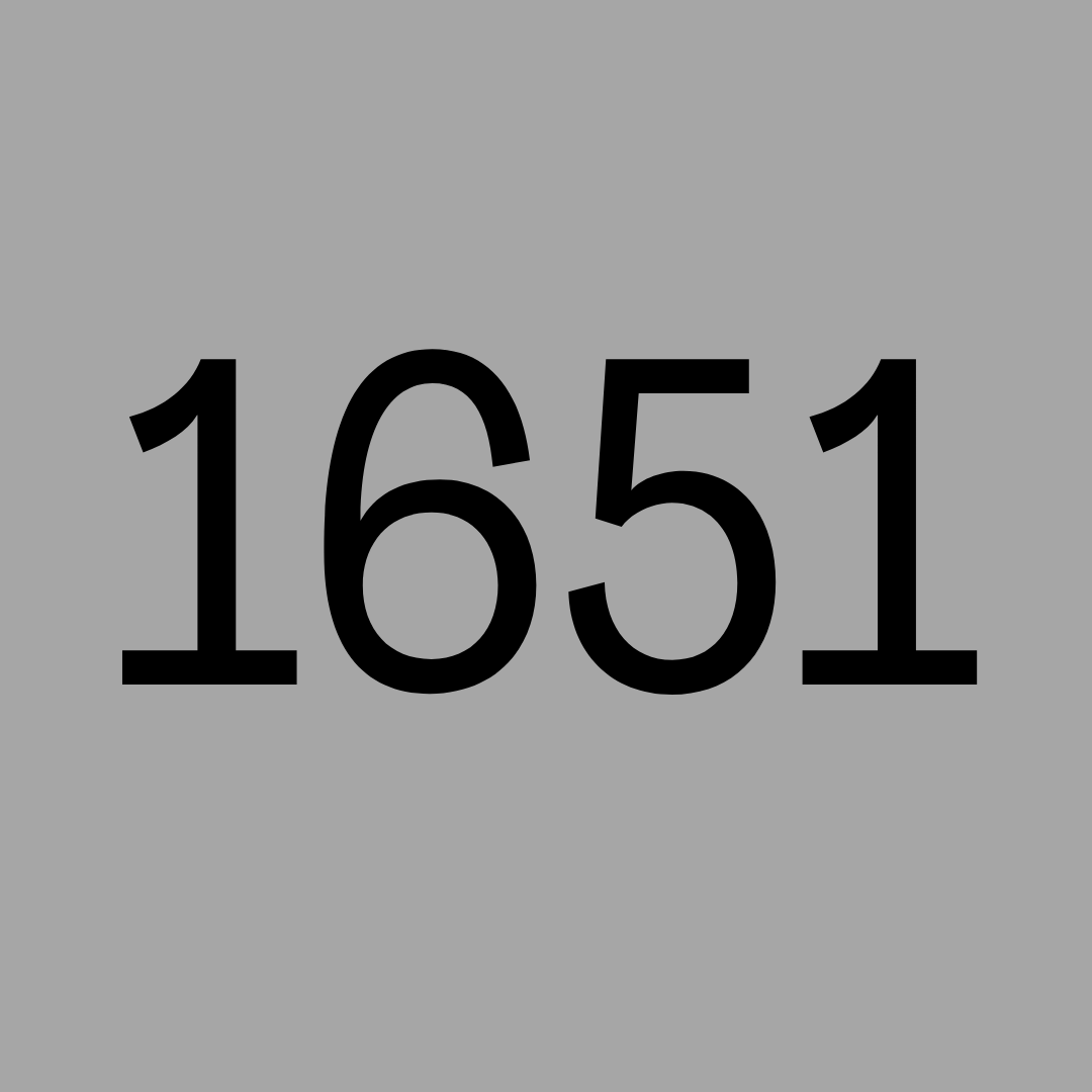 the number 1651 in a gray box