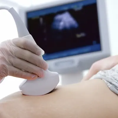 pregnant person having an ultrasound